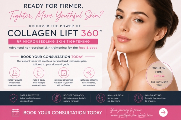 Book your collagen lift 360 Merthyr Tydf today