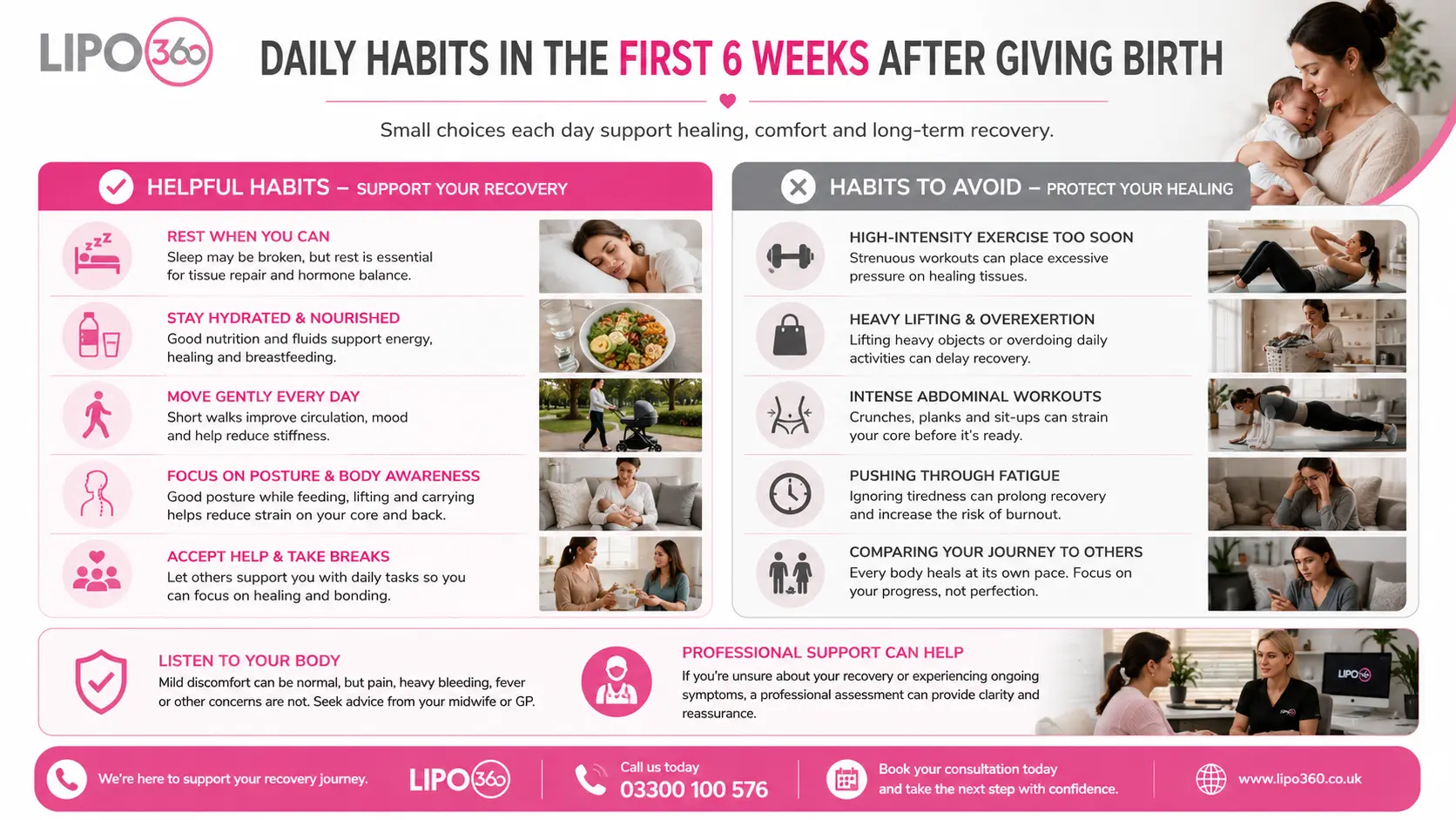 First 6 Weeks After Giving Birth To Avoid Diastasis Recti Merthyr Tydf : Daily Habits in the First 6 Weeks After Giving Birth 